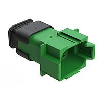 Amphenol SINE Systems AT04-08PC-SR2GN Connectors 8 Pin Recp Key PosC w/Strn Rlf, Red. Dia