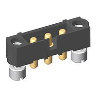 Harwin M80-5000000M2-03-PM1-00-000 Power to the Board 3 Pos. Male SIL Vertical Throughboard Conn. Jackscrews