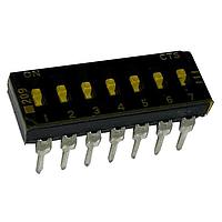 CTS Electronic Components 209-7LPSTD DIP Switches THROUGH HOLE, GOLD DIP SWITCH, 7-POLE, LOW PROFILE ACTUATOR, BOTTOM SEAL, TAPE SEAL, STRAIGHT TERMINAL FORM, TUBE PACK
