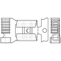 Molex 19009-0009 Quick Disconnects .187X.032 FLAG QD VI BRA./REEL (AAZ-4170-