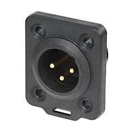 NEUTRIK NC3MDX-TOP Receptacles 3P M Panel Mnt Rcpt Nickel/Gold TOP