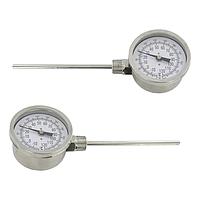 Dwyer BTLR36041 Bimetal Thermometers for Confined Spaces – Horizontal Mount, Quick Readings (160 °F, 1/2 in, NPT Male, 6 in)