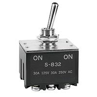 NKK Switches S832 High capacity standard size toggles 3PDT ON-ON HIGH CAP SCREW LUG