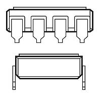 Broadcom 5962-9314001HPC MOSFET Output Optocouplers 90V/1.0 ohm MOSFET Hermetically sealed