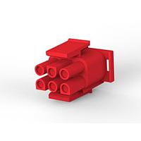 AMP Connectors - TE Connectivity 1-480704-2 Plug Housings PLUG HOUSE 6 POS RED UL94V-2
