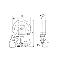 Mahr 4333905KAL Mechanical Dial Comparators (1004 ZT, ± .0050", IP54)
