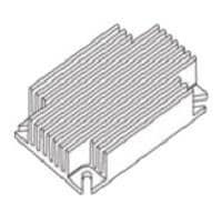 Wakefield Thermal 537-24AB DC/DC Converter Heat Sink for DC/DC Converter, Quarter, 57.9x36.8x6.1mm, Horizontal, 14 Fins