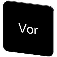 SIEMENS 3SU19000AF160AF0 Labeling Plate, Vor INSCR. LABEL, BLACK 22 X 22MM, VOR