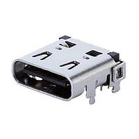 Same Sky (formerly CUI Devices) UJ20-C-H-G-TH-P16-TR USB Type C Type C, 2.0, Horizontal, Gold plated 3u, Through Hole, 16 pin, T&R