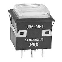 NKK Switches UB226KKW016F-1JB Pushbutton Switches DPDT ON-ON GRN SUPER BRIGHT