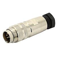 Amphenol Tuchel C09111H0120012U Connectors Male cable connector with internal strain relief and metal locking ring. Complete EMI shielding in the fully mated and locked position (EMI security). Screw locking according to IEC 61076-2-106. Contacts sold separately.