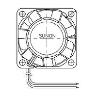 Sunon PF36281BX-000U-A99 Axial Axial Fan, 36x36x28mm, 12VDC, 22.8CFM, 2.55"H2O, Auto Restart, High Airflow