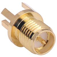 Linx Technologies - TE Connectivity CONREVSMA003.062-G PCB Connectors RP-SMA Fml Edge Mnt 0.062 PCB, Gold