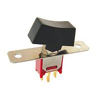 E-Switch 400MSP6R6BLKM1QEIOVERT Rocker Switches