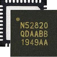 Nordic Semiconductor nRF52820-QDAA-D-R7 BLE, Bluetooth Mesh, Thread, Zigbee Bluetooth 5.3 SoC with built-in USB supporting Bluetooth Low Energy, Bluetooth mesh, Thread and Zigbee