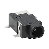 Same Sky (formerly CUI Devices) PJ-042-SMT-TR Jacks power jack, 0.65 x 2.6 mm, horizontal, SMT, high current, 1 switch, T&R package