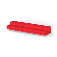 AMP Connectors - TE Connectivity 4-640440-9 Receptacle Housing 19P 22AWG MTA100 CON ASSY WHT W/RED STRPE
