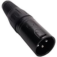 Io Audio Technologies IO-XLR3-M-BK Cable Connectors Professional 3-Pin XLR Plug, Male, Silver