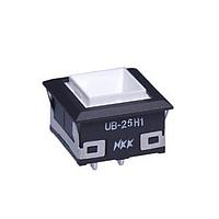 NKK Switches UB25KKG015C Pushbutton Switches LOW PROFILE PSHBTTN ILLMNTD/PC AND SLDR