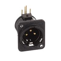 NEUTRIK NC3MDM3-H-B Receptacles 3P M RECEPT DM3 PCBH BLACK/GOLD