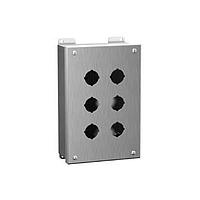 Hammond Manufacturing 1435MS16B 2 Button Pushbutton Encl - 2 PB x 22.5mm - 5.75 x 3.25 x 2.75" - 316 Stainless