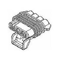 Aptiv 12146439 4-Way 4P F LT GRY CONN ASY MP 150 SERIES 14AMP