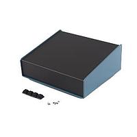 Hammond Manufacturing 1456FE1BKBU Sloped 10 Degree Slope Alum 5.5x6.5" Black/Blue