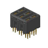 Amphenol FCI 10061290-545555PLF Receptacles POWER 2X3 RECEPT