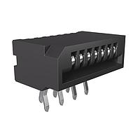 Amphenol FCI HLW7R-2C7LF Board Mount 1.00mm Flex Connectors, HLW-R series, 7 Position, Side Entry Non-ZIF Connector, 1mm (0.039inch) Pitch, Kinked Terminal