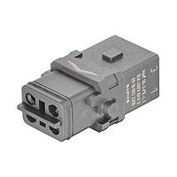 HARTING 09100033306 Inserts HAN 1A 3+PE FML CRMP INSRT FOR LOCK LVR