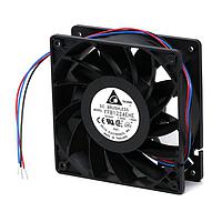 Delta Electronics, Inc. FFB1224EHE-R00 Tubeaxial Tubeaxial Fan, 120x38mm, 24VDC, Ball Bearing, 3-Lead Wires, Locked Rotor Sensor