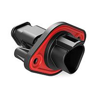 Amphenol SINE Systems AT04-3P-PM16 Receptacle 3 Position Receptacle, Pin, Panel Mount, Self-Threading, Reduced Diameter Seal, Strain Relief