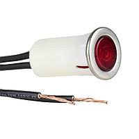 VCC 32R-2311 Incandescent Panel Mount Indicators Round PMI .5in. Neon 125V Wire Red