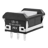 NKK Switches UB16NBKW01N Pushbutton Switches LOW PROFILE PSHBTTN PC AND SOLDER