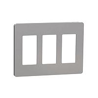 Square D SQWP141003GY Cover Frame 3 GANG SCREWLESS MATTE WALL PLATE GY