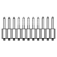 Amphenol Commercial Products G802M008352YEU Pin Strip Pin Header 1.27mm Pitch STR SMT,2x4Pin,Full Gold Flash,LCP,3.05mm*2.5mm_5.84mm,T&R W/CAP