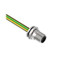 Banner Engineering BR-M12M8R9-2 Sensor Cables / Actuator Cables Receptacle 8-pin Male; 8x24 PVC 2 m Length; Rear Mount PG9 w/ Locknut