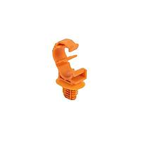 HellermannTyton 151-03459 Cable Mounting & Accessories LOC Locking Clamp, 10-14 mm, with 4 x Oval Fir Tree, PA66HIRHS, Orange, 1000/ctn