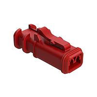 Amphenol SINE Systems AT06-2S-OMRDRED Connectors 2 Position Overmolded Plug, Socket, Reduced Seal, Red