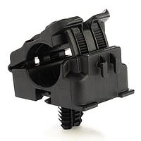 HellermannTyton 156-02711 Cable Mounting & Accessories Fir Tree Mount Ratchet Clamp, 0.50 - 0.77" Bundle Dia, FT7X12, PA66HIRHSUV, Black, 25/bg