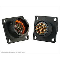 Eaton Souriau-Sunbank UTS012E14P Receptacles 14P Pin Receptacle Square Flange Sz 12E