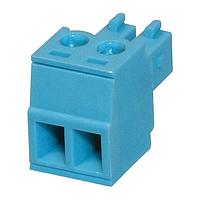 Same Sky (formerly CUI Devices) TBP02P1-381-02BE Plugs Terminal block, pluggable, 3.81, plug, 2 pole, slotted screw, blue
