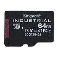 Kingston SDCIT2/64GBCA MicroSD Cards 64GB microSDHC Industrial C10 A1 pSLC Card + SD Adapter