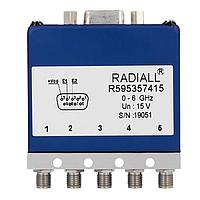 Radiall R595863425 Coaxial Switches DP3T Platinum SMA2.9 40GHz Latching Self-CO Ind. 24Vdc TTL D-sub connector