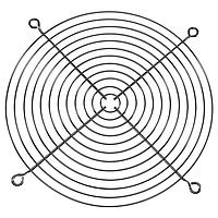 Orion Fans G200-12 Guard Fan Finger Guard for 200mm Fan, Bright Basic Wire, Bright Nickel Chrome