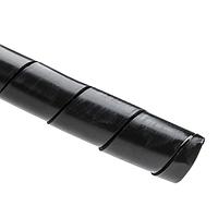 HellermannTyton 161-05084 Spiral Wrap Spiralwrap Protective Sheathing, 1" Diameter, PE-FR, Black, 100 ft/roll