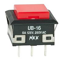 NKK Switches UB16KKW01N-C Pushbutton Switches SPDT ON-ON RED