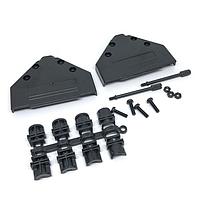 NorComp 970-037-010R011 Strain Relief Backshell 37P TOP ENTRY BLACK PLASTIC