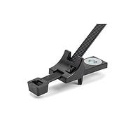 HellermannTyton 156-02468 Cable Ties with Mounts PA66HIRHS, BLACK, 1000/CTN