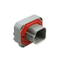 Amphenol SINE Systems AT13-6P-BM02GRY Connectors RA Flng Mnt PCB Rcpt 6POS Gry Gld Cont